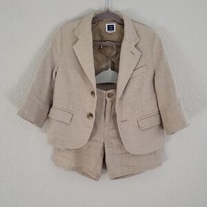 Janie and Jack Linen Matching Suit